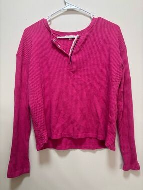 Sundry Anthropologie Thermal Stripe Trim Henley Evereve Exclusive
